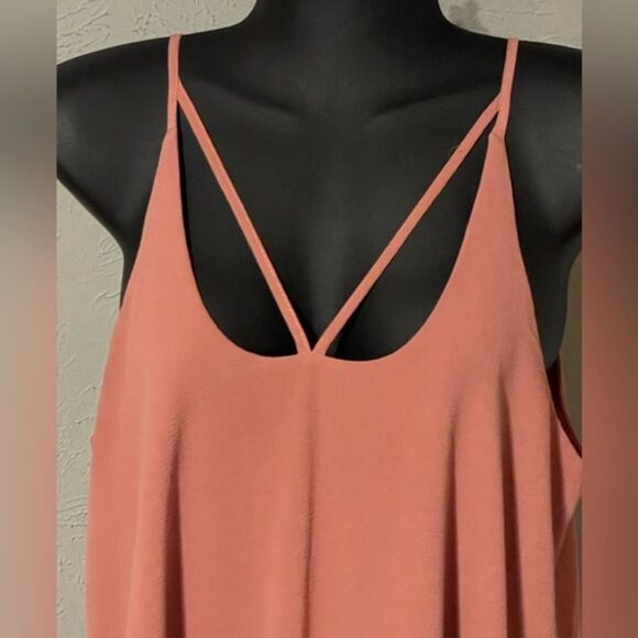 Small Blue Rain mauve lined loose fit sleeveless pull on midi dress - Picture 4 of 14